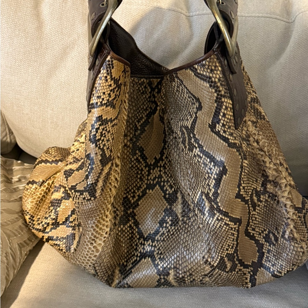 🐍 Y2& BE & D Real Snakeskin Hobo Bag ✨